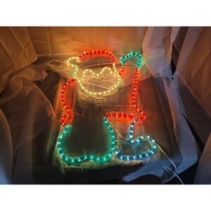 Star Glow Tubelight Decor Santa  29" Vtg‎ Rare 2002 Pan Asian Creations Y2k